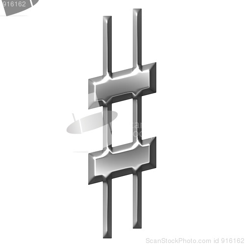 Image of 3D Silver Sharp Symbol 