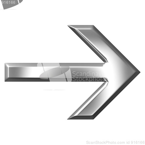 Image of 3D Silver Arrow