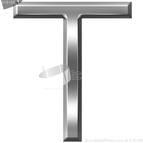 Image of 3D Silver Letter T