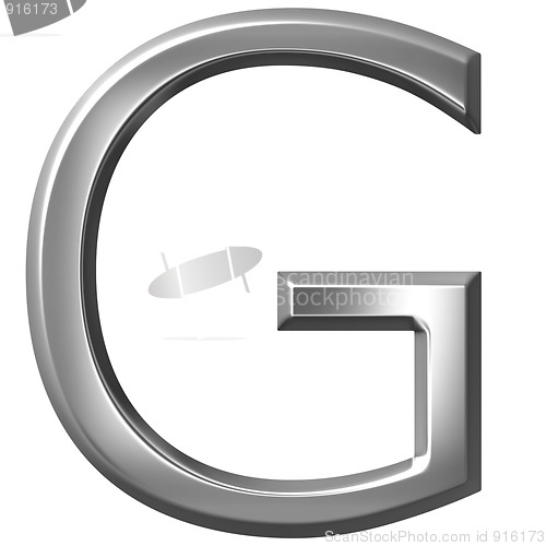 Image of 3D Silver Letter G