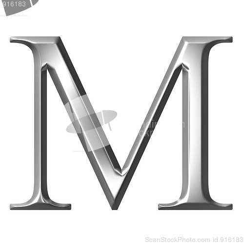 Image of 3D Silver Greek Letter My