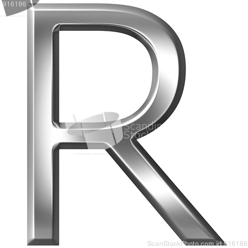 Image of 3D Silver Letter R