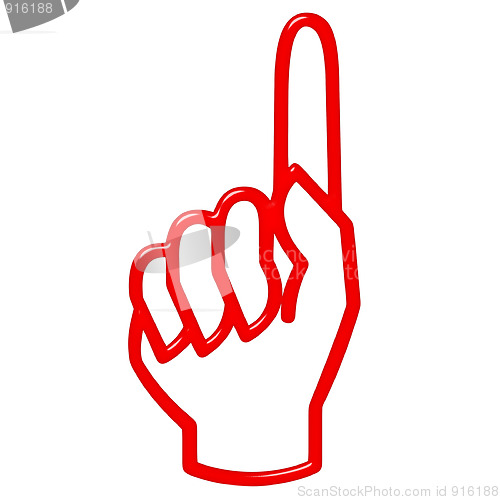 Image of 3D Number One Hand Sign