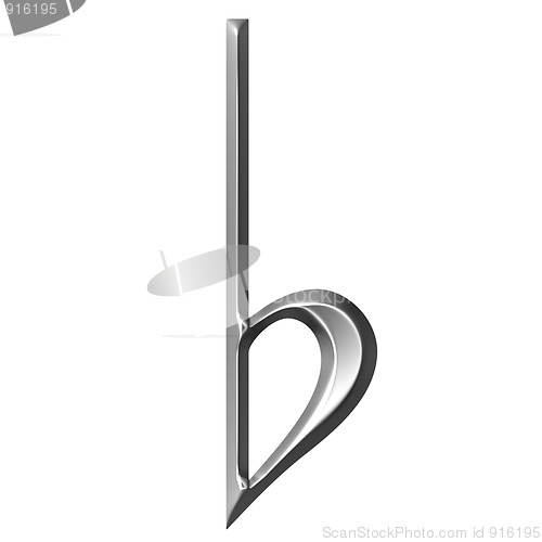 Image of 3D Silver Flat Symbol