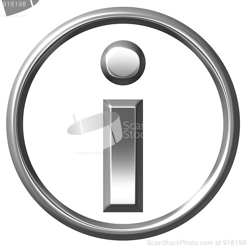 Image of 3D Silver Information Symbol