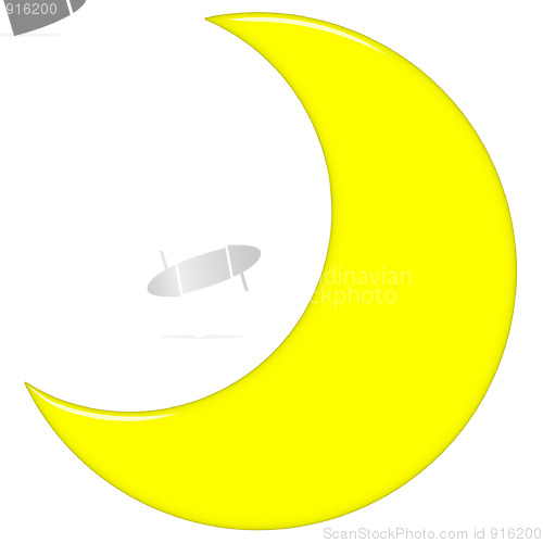 Image of 3D Crescent Moon