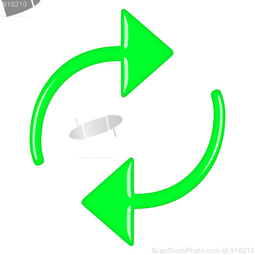 Image of 3D Green Circular Arrows