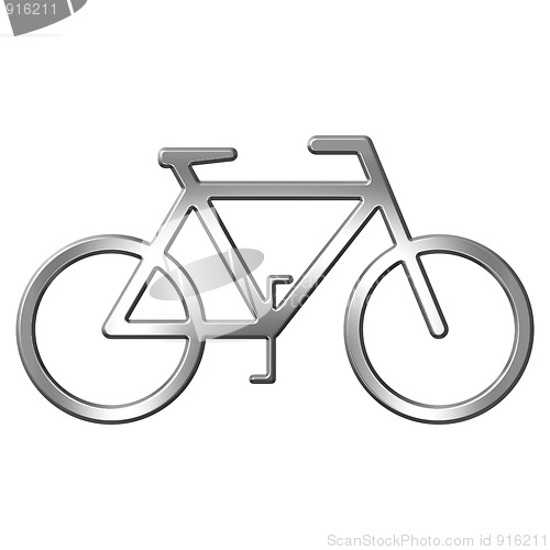 Image of 3D Silver Bicycle