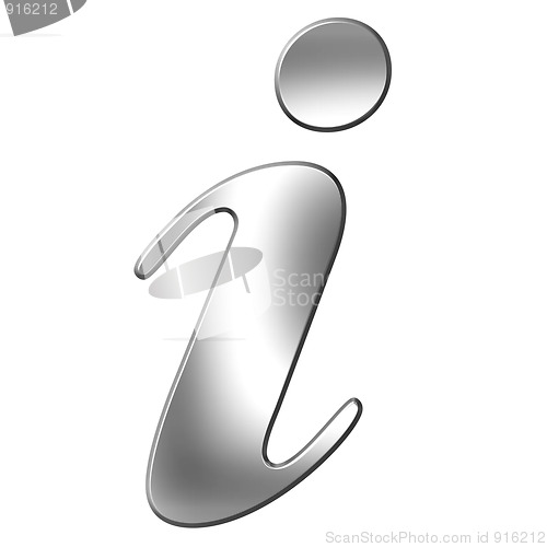 Image of 3D Silver Information Symbol