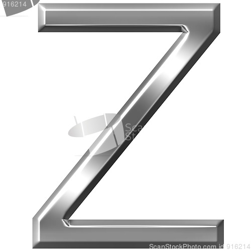 Image of 3D Silver Letter Z