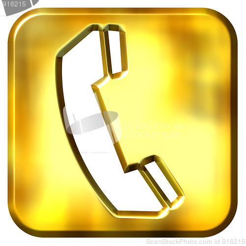 Image of 3D Golden Telephone Sign