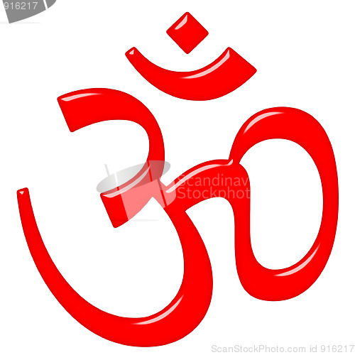 Image of 3D Hinduism Symbol Aum