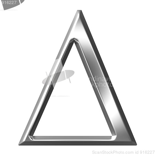 Image of 3D Silver Greek Letter Delta