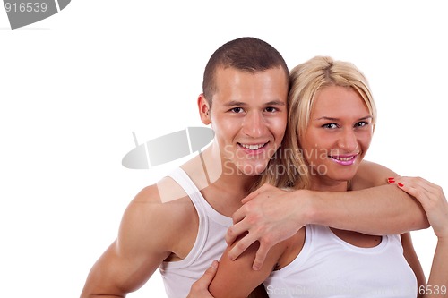 Image of The man embraces the girl