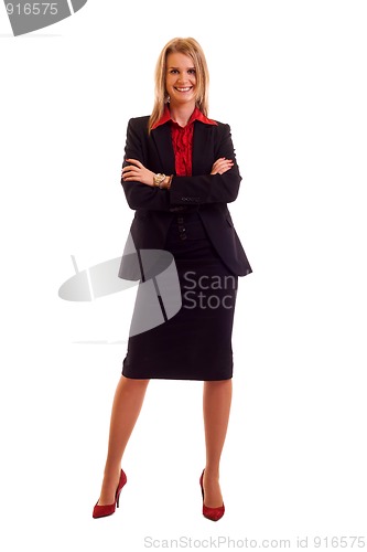 Image of  blond businesswoman