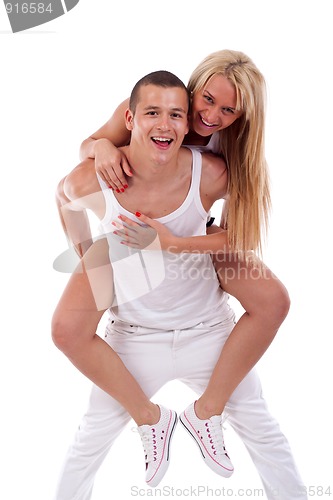 Image of couple playing together 