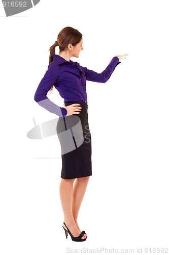 Image of businesswoman presenting