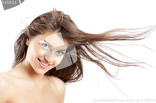 Image of hair in the wind