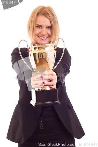 Image of winning a  trophy 