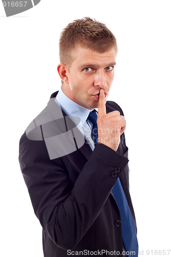 Image of showing silence gesture