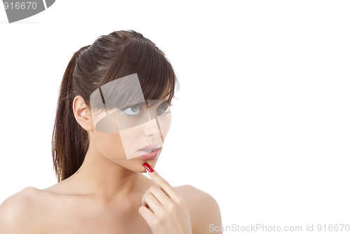 Image of thoughtful woman