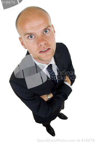 Image of surprised businessman