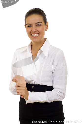 Image of business woman laughing