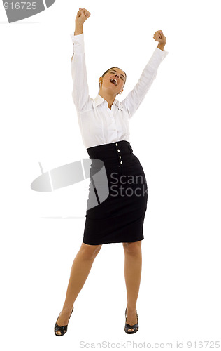 Image of joyous business woman