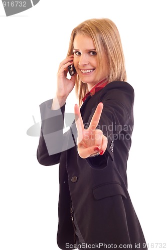 Image of woman with phone