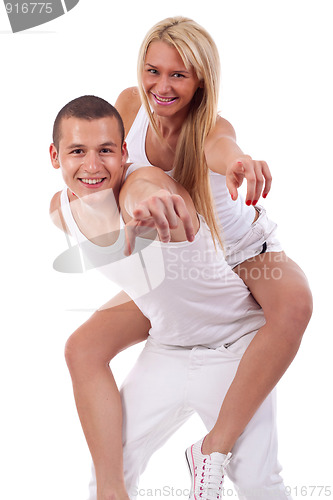 Image of couple having a laugh 