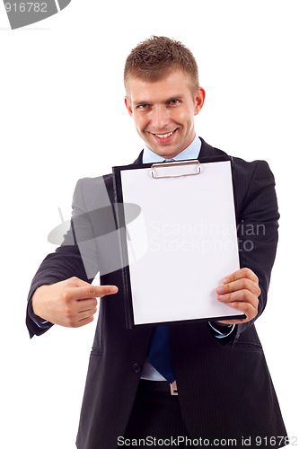 Image of man with clipboard