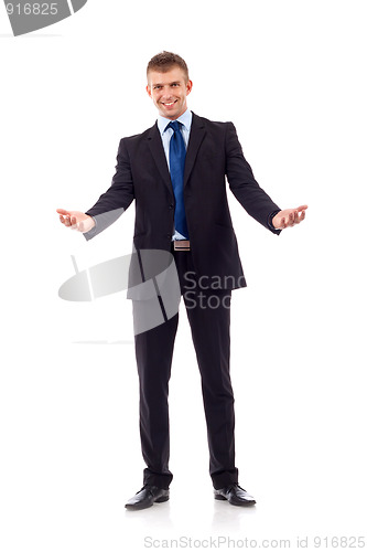 Image of  business man welcoming