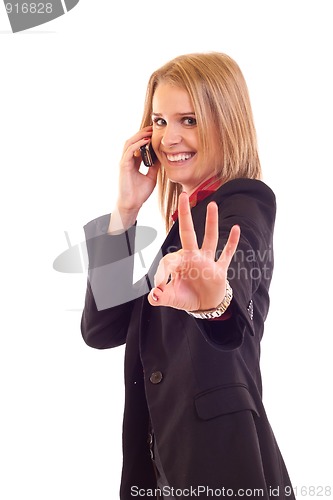 Image of woman with phone