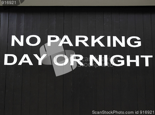 Image of No parking sign