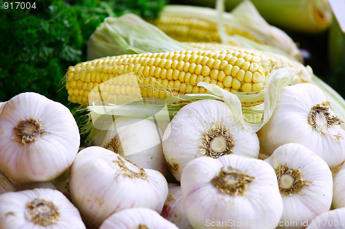 Image of Corn and garlic