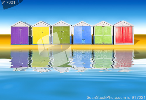 Image of beach huts