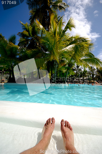 Image of Feet in swimming pool