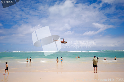 Image of Helicopter near beach