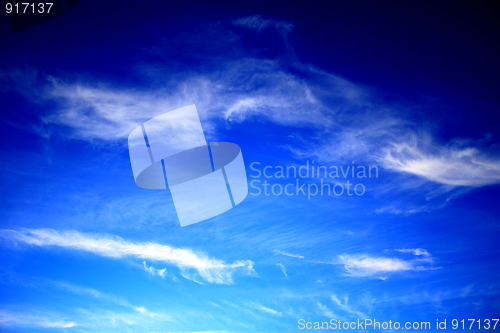 Image of Blue sky white clouds