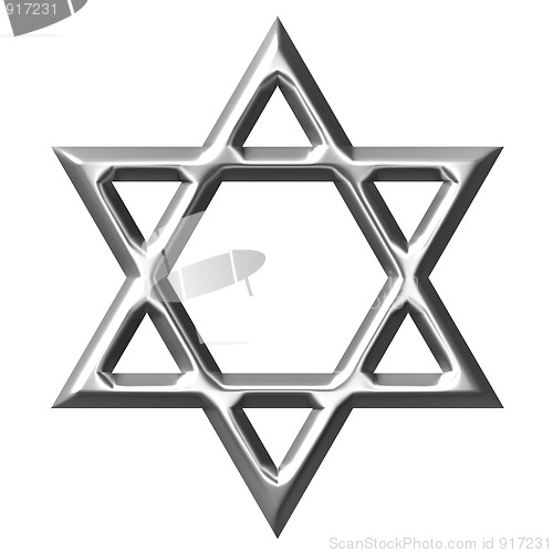 Image of 3D Silver Star of David