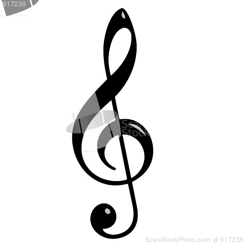 Image of 3D Treble Clef