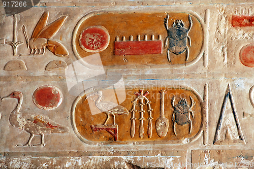 Image of Egyptian Kartush hieroglyphics