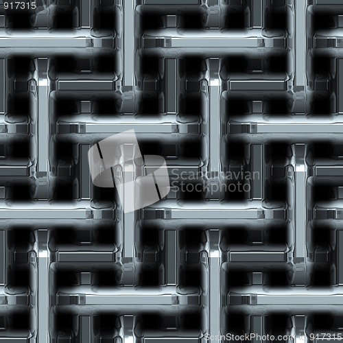 Image of abstract metal steel weave