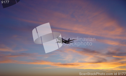 Image of                Airplane vs. Sunset