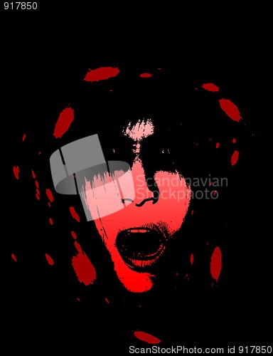 Image of Scary And Bloody Creepy Women Face