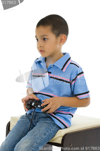 Image of preschooler with joystick