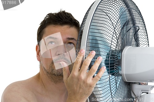 Image of man with fan
