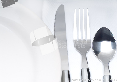 Image of cutlery set on a table