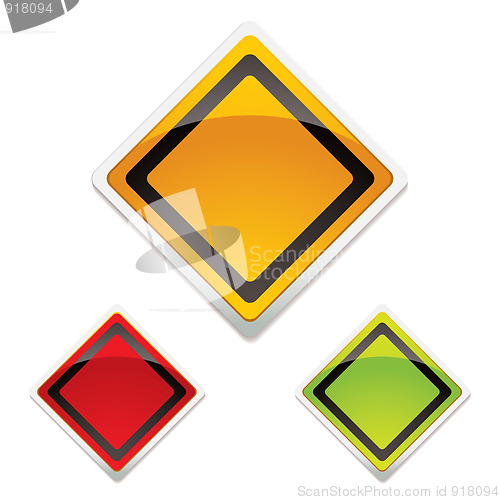 Image of warning sign trio