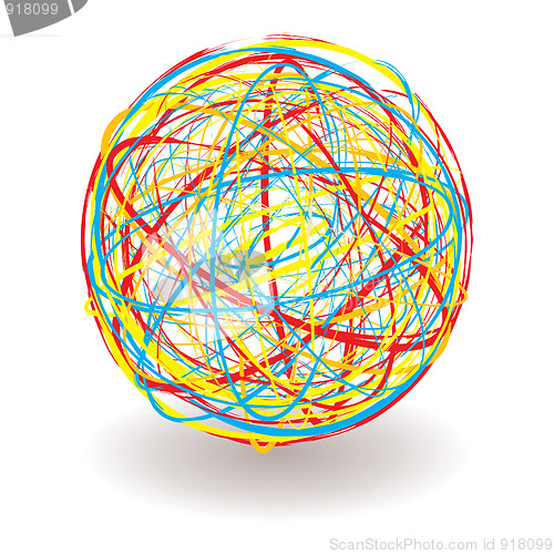 Image of scribble color ball